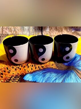Vintage Yin Yang Espresso Cups by Avon - Set of 3